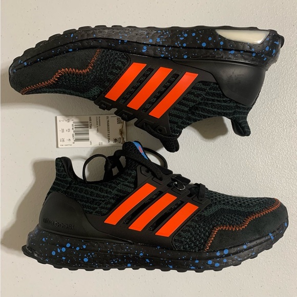 Adidas Ultraboost 5.0 DNA ‘Black Impact Orange Speckled’ Running Shoe-Size 7 New - Picture 9 of 12